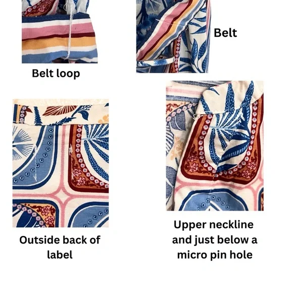 JOIE RARE PRINT Belted Midi Dress S LIMITED RELEASE Resort Botanical Boho casual - Picture 7 of 12